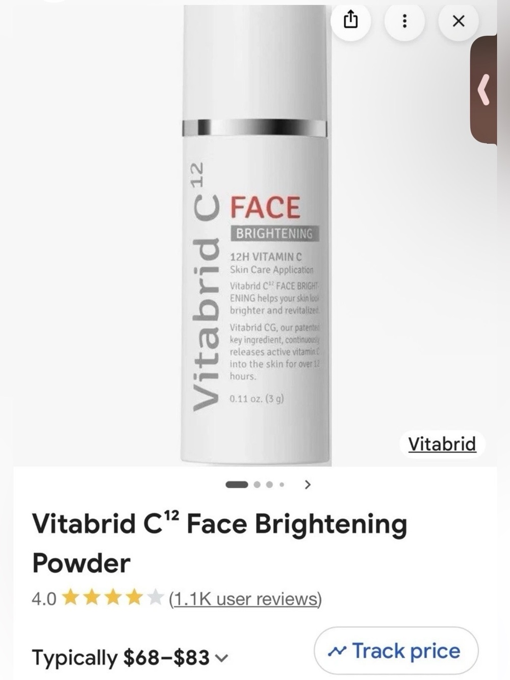 Vitabrid C12 Face Brightening Powder – White